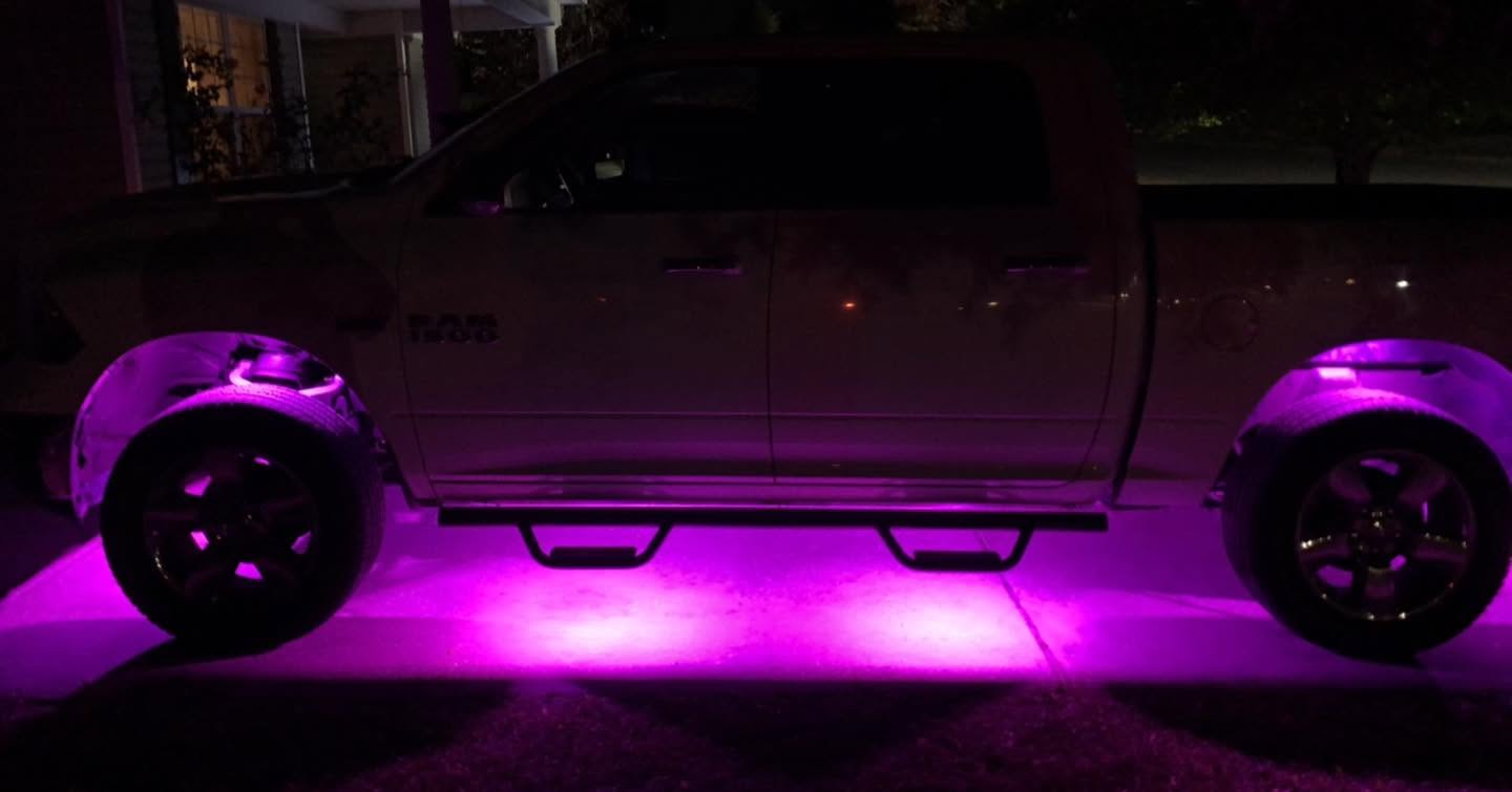 Ram 1500 with pink underglow