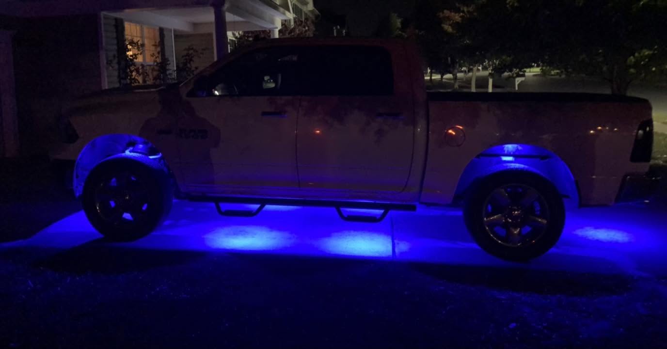 Ram 1500 with blue underglow