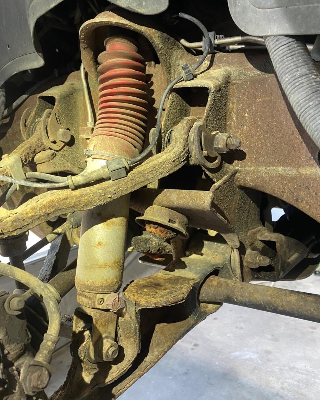 Suspension repair — before